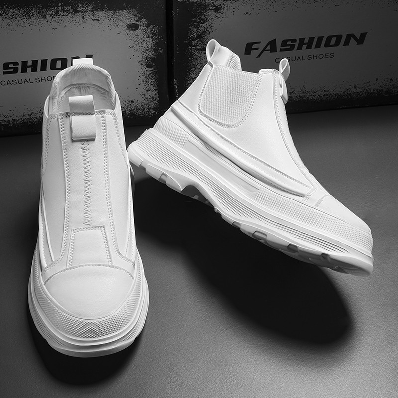 Ανδρικά φθινοπωρινά casual αθλητικά παπούτσια χοντροκομμένα, μποτάκια Chelsea στον αστράγαλο, ψηλοτάπητα, ανδρικά αθλητικά παπούτσια 39-44