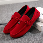 Kaubamärk Suede Meeste Lamedad kingad Uued Meeste vabaajajalatsid High Versatile Trend Meeste Loafers Moccasin Sõidukingad Zapatillas Hombre