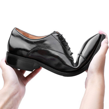 Луксозни маркови мъжки обувки, модни кафяви лачени мъжки бизнес кожени обувки Ежедневни обувки на нисък ток Chaussure Homme