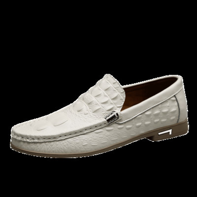 Bărbați rochie neagră Mocasini cu model de crocodil Slip-on de înaltă calitate Pantofi formali de afaceri eleganti Mocasini casual pentru bărbați