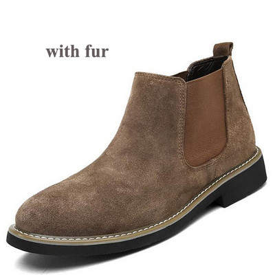 Cizme chelsea pentru bărbați Cizme la gleznă Cizme pentru motocicletă pentru bărbați, marcă masculină, din piele, inverno masculino H85