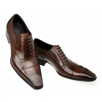 2023 Мъжки бизнес мъжки обувки Модна сватбена рокля Официални обувки Кожени луксозни мъжки офис Sapato Social Masculino Парти обувки