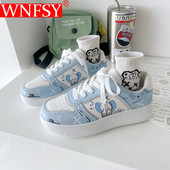 Wnfsy Ženske tenisice Proljeće Jesen Sportske cipele Anime Kawaii Ravne cipele Modne ležerne Vulkanizirane Harajuku Ženske cipele protiv klizanja