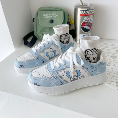 Wnfsy Ženske tenisice Proljeće Jesen Sportske cipele Anime Kawaii Ravne cipele Modne ležerne Vulkanizirane Harajuku Ženske cipele protiv klizanja