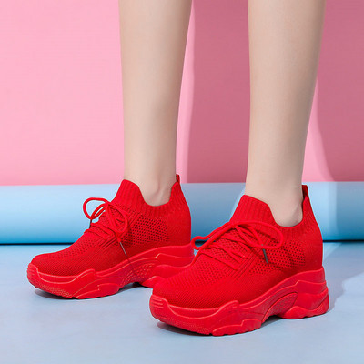 Wnfsy, pantofi cu platformă pentru femei, pantofi de exterior, pantofi ocazionali, respirabili, cu plasă, pantofi de mers pentru femei, tenis pentru femei