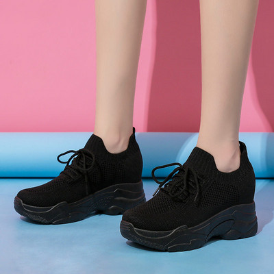 Wnfsy, pantofi cu platformă pentru femei, pantofi de exterior, pantofi ocazionali, respirabili, cu plasă, pantofi de mers pentru femei, tenis pentru femei