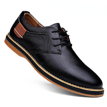 Мъжки Оксфордски обувки Броги с връзки Италиански мъжки ежедневни обувки Луксозна марка Мокасини Мокасини Големи размери 38-48