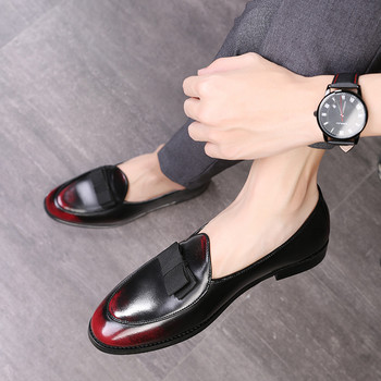 Модни мъжки мокасини Нови ръчно изработени ретро двойни монашески каишки Ежедневни обувки Мъжки мокасини за мъже Кожени плоски обувки