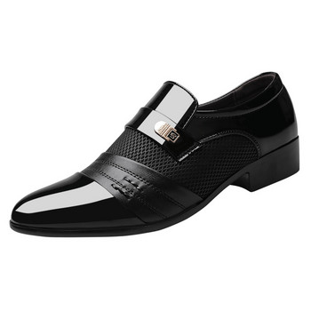 Сбити мъжки кожени обувки за рокля Мъжки оксфордски бизнес рокли с връзки Мъжки ежедневни обувки 2022 Нови класически мъжки костюми Обувки