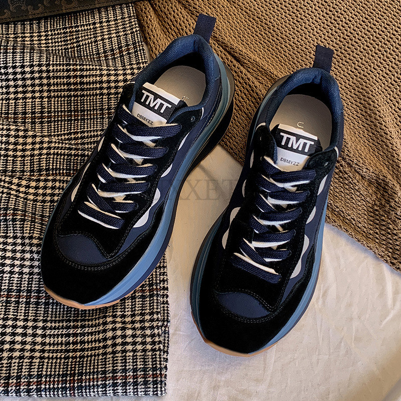 2023 m. prekės ženklo dizaino kulkšnies batai moterims, juodi odiniai platforminiai batai, moteriški stambūs aukštakulniai, moteriški „Chelsea“ batai