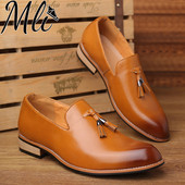 Αδιάβροχα, αντιολισθητικά ανδρικά, δερμάτινα παπούτσια, επίπεδη PU, κλασικά επαγγελματικά παπούτσια Leisure Καθημερινά 38-47 Ανδρικά Loafers μεγάλου μεγέθους