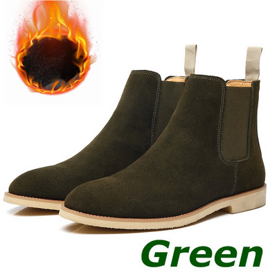 Misalwa Dropshipping Ανδρικές μπότες Luxury Άνοιξη/Χειμώνας Κομψές μπότες Chelsea Ανδρικά παπούτσια από δέρμα αγελάδας σουέτ για λάτρεις Plus Size 35 47