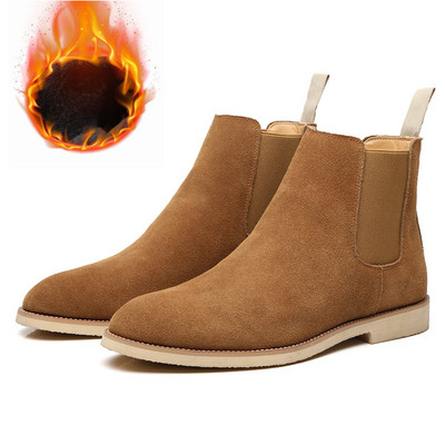 Misalwa Dropshipping Ανδρικές μπότες Luxury Άνοιξη/Χειμώνας Κομψές μπότες Chelsea Ανδρικά παπούτσια από δέρμα αγελάδας σουέτ για λάτρεις Plus Size 35 47