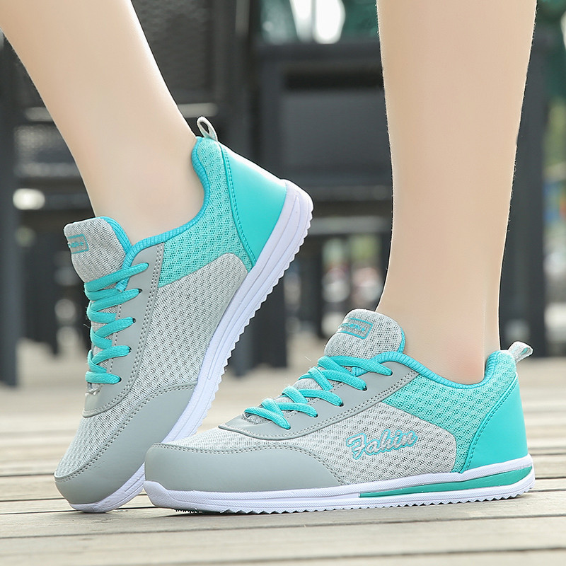 Ženska sportska cipela Ljubičasta tenisica Ženske ležerne tenisice Na vezanje Prozračne Nove kolekcije Modne mrežaste Ljeto Trčanje Ravna stopala