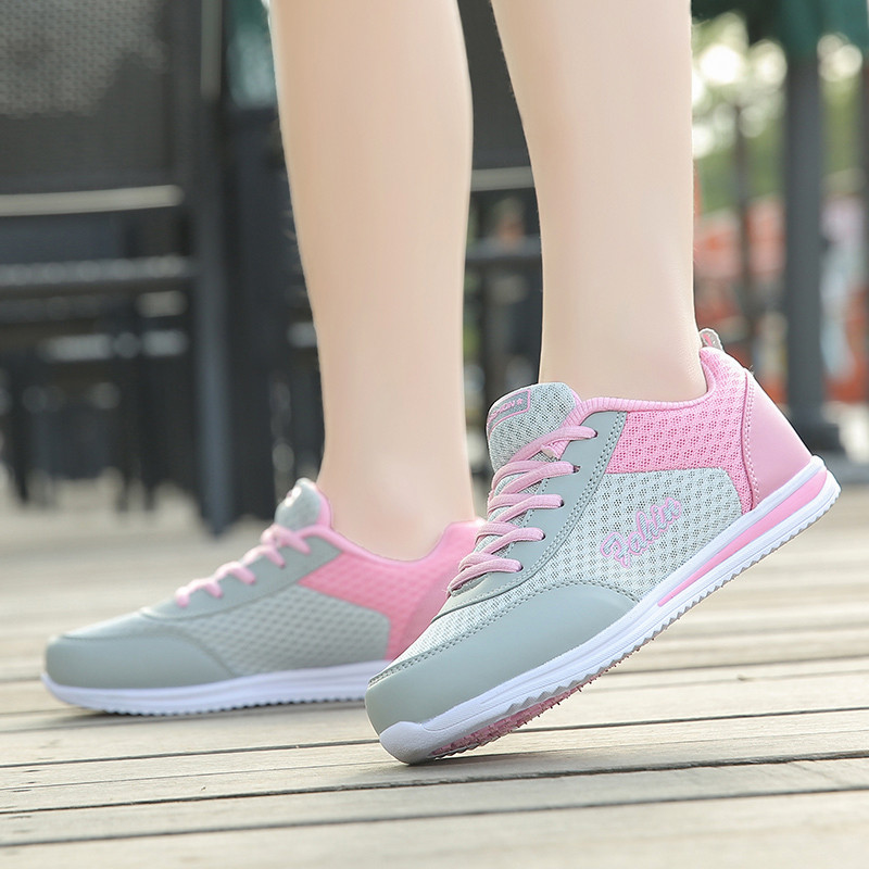 Ženska sportska cipela Ljubičasta tenisica Ženske ležerne tenisice Na vezanje Prozračne Nove kolekcije Modne mrežaste Ljeto Trčanje Ravna stopala