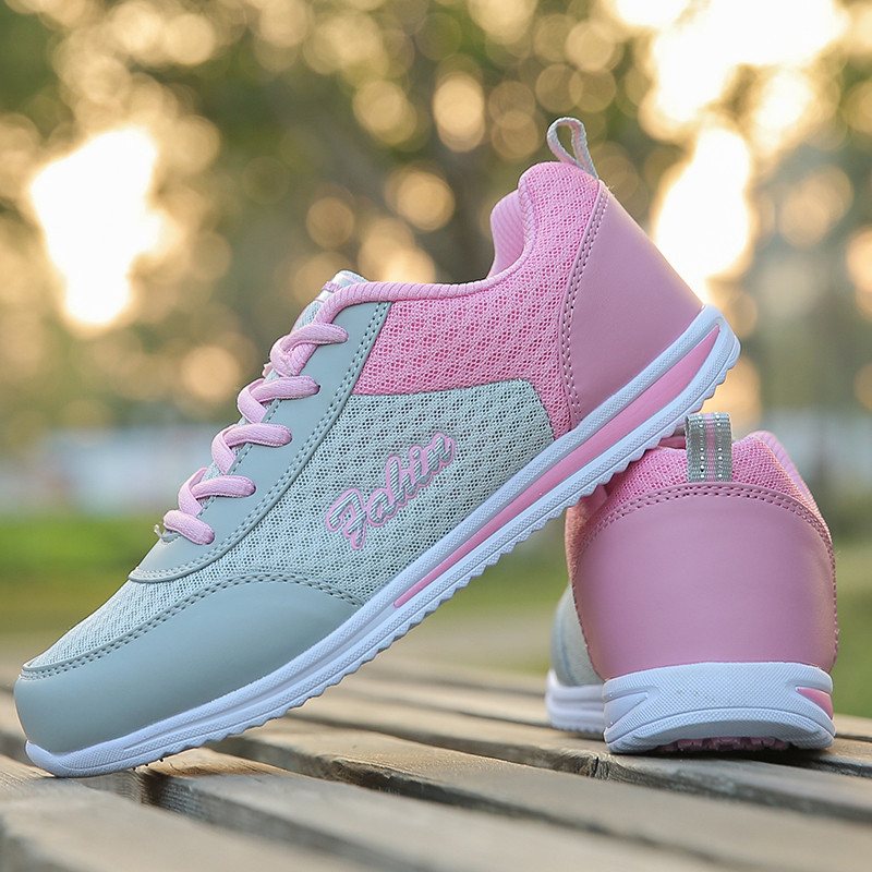 Ženska sportska cipela Ljubičasta tenisica Ženske ležerne tenisice Na vezanje Prozračne Nove kolekcije Modne mrežaste Ljeto Trčanje Ravna stopala