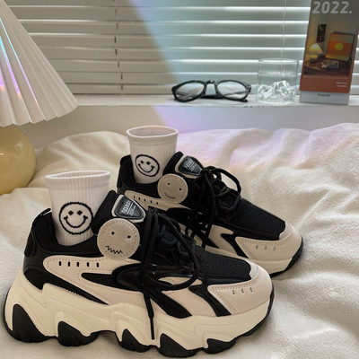 Sezonul de primăvară și toamnă 2023 în pantofi sport de nișă la modă, studenți drăguți și respirabili, pantofi casual pentru tată, pantofi cu talpă groasă