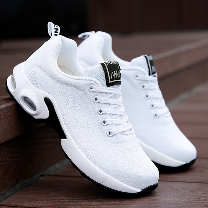 Γυναικεία Αθλητικά Παπούτσια 2023 Λευκά αναπνεύσιμα, casual fashion αθλητικά παπούτσια με αναπνεύσιμο μαξιλάρι αέρα για τρέξιμο Zapatillas Mujer