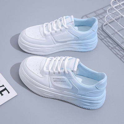 Toamnă Noua modă Versiune coreeană de pantofi albi mici pentru femeie Crește pantofi ocazionali Studenți Rețea respirabilă Pantofi roșii