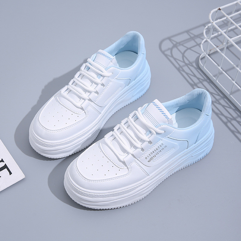 Toamnă Noua modă Versiune coreeană de pantofi albi mici pentru femeie Crește pantofi ocazionali Studenți Rețea respirabilă Pantofi roșii