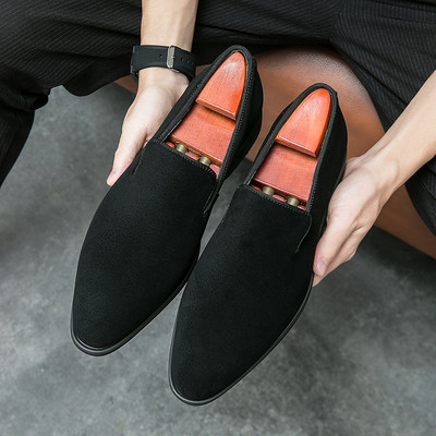 Noua rochie de mireasa Pantofi din piele intoarsa din piele lacuita Barbati Negru Maro Mocasini de conducere Baloul de absolvire Petrecere de revenire la casa Oxfords Incaltaminte Pantofi