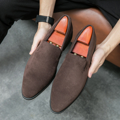 Noua rochie de mireasa Pantofi din piele intoarsa din piele lacuita Barbati Negru Maro Mocasini de conducere Baloul de absolvire Petrecere de revenire la casa Oxfords Incaltaminte Pantofi