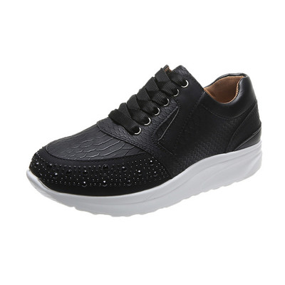 Pantofi pentru femei 2020, la modă, cu imprimeu de șarpe, pantofi casual pentru femei, pantofi sport pentru exterior, cu platformă de cristal strălucitor, pantofi vulcanizați pentru femei