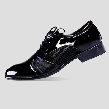 Мъжки рокли обувки PU кожени сватбени оксфордски обувки офис костюм с връзки Мъжки официални обувки луксозни италиански бизнес обувки голям размер