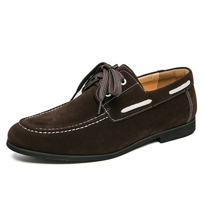 Kožne muške mokasine na vezanje Ležerna obuća za muškarce Mokasine velika veličina 38-48
