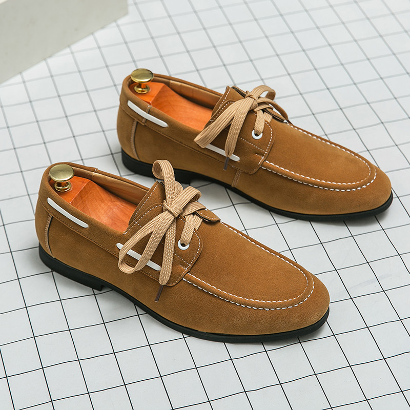 Kožne muške mokasine na vezanje Ležerna obuća za muškarce Mokasine velika veličina 38-48