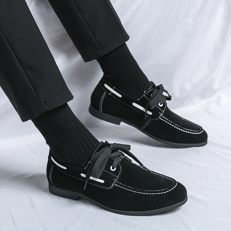 Kožne muške mokasine na vezanje Ležerna obuća za muškarce Mokasine velika veličina 38-48