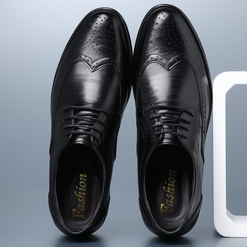 Ръчно изработени мъжки обувки Оксфорд Обувки с броги Класически бизнес официални обувки Мъжки сватбени обувки