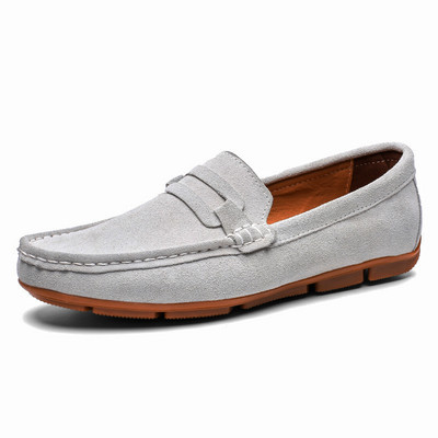 Loveontop Mocasini pentru bărbați Mocasini moale din piele de căprioară, lucrați manual, Mocasini casual, pantofi moi, marimi mari