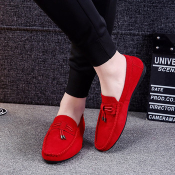Ανδρικά casual παπούτσια Μόδα ανδρικά παπούτσια Suede μαλακά ανδρικά Loafers Leisure Μοκασίνια Slip On Ανδρικά παπούτσια οδήγησης Μαύρο κόκκινο ανδρικό τεμπέλικο παπούτσι