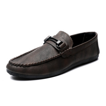 2023 Νέα Ανδρικά Παπούτσια Casual Luxury Επώνυμα Δερμάτινα Ιταλικά Ανδρικά Loafers Μοκασίνια Slip on Ανδρικά παπούτσια οδήγησης Μαύρα καφέ