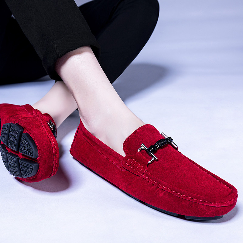 Ljetne muške cipele od antilopa od kože Modne muške cipele za slobodno vrijeme Muške natikače Mokasine Muška meka ravna obuća za vožnju koja se ne kliže