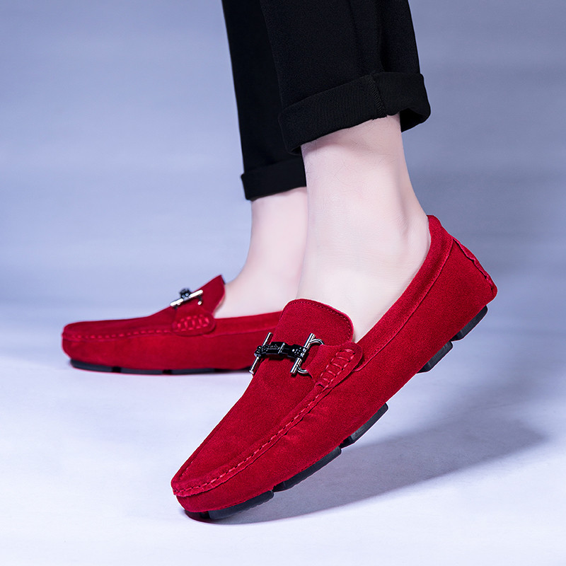 Ljetne muške cipele od antilopa od kože Modne muške cipele za slobodno vrijeme Muške natikače Mokasine Muška meka ravna obuća za vožnju koja se ne kliže