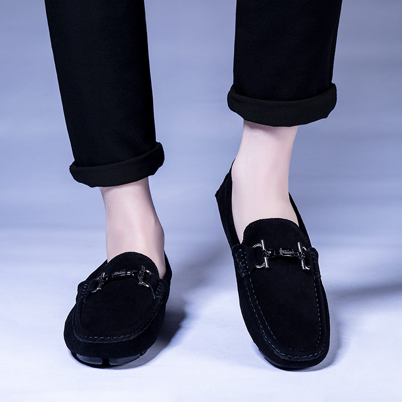 Ljetne muške cipele od antilopa od kože Modne muške cipele za slobodno vrijeme Muške natikače Mokasine Muška meka ravna obuća za vožnju koja se ne kliže