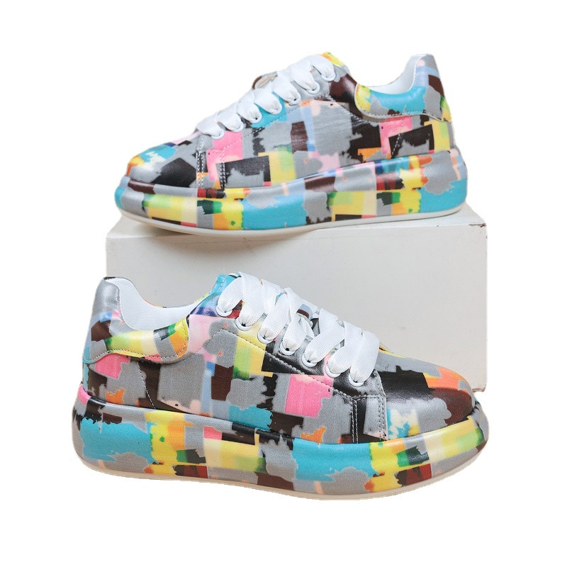 Φθινοπωρινά Γυναικεία Παπούτσια 2023 Νέα Πλατφόρμα Γυναικεία Αθλητικά Παπούτσια Μόδα Graffiti Casual Παπούτσια Classic Girl Street Wear Αθλητικά παπούτσια Zapatos