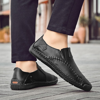Ежедневни мокасини Кожени обувки за мъже 2023 Луксозна марка Мъжки обувки за шофиране Слипони Мъжки мокасини Модни най-нови обувки Големи размери