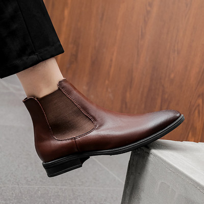 Cizme Chelsea de lux pentru bărbați din 2022 Cizme de iarnă pentru bărbați de designer Cizme de iarnă din blană de pluș, mărime mare46 47 48