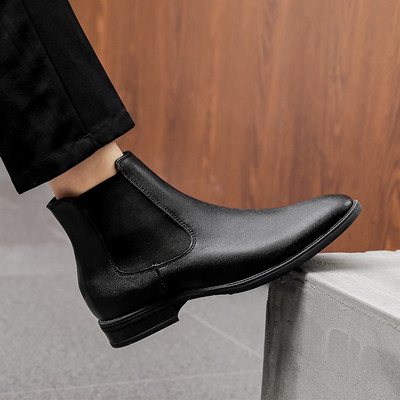 Cizme Chelsea de lux pentru bărbați din 2022 Cizme de iarnă pentru bărbați de designer Cizme de iarnă din blană de pluș, mărime mare46 47 48