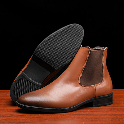 Cizme Chelsea de lux pentru bărbați din 2022 Cizme de iarnă pentru bărbați de designer Cizme de iarnă din blană de pluș, mărime mare46 47 48