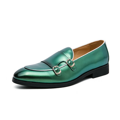 Designer de lux Special Verde Mov Negru Pantofi cu curele de călugăr pentru bărbați rochie de bal de nuntă formală de acasă Sapatos Tenis Masculino