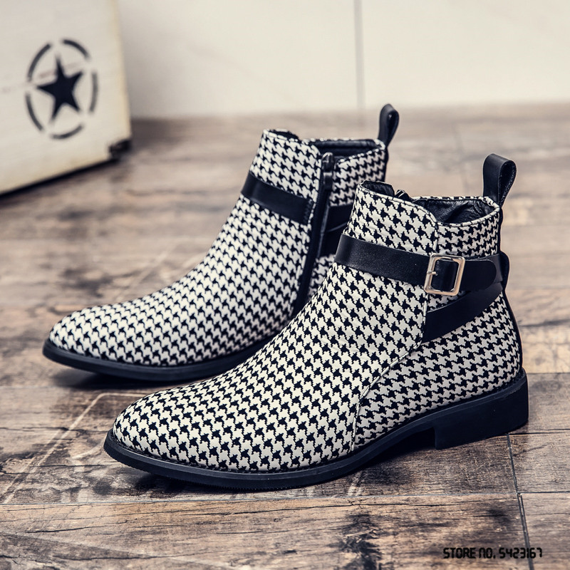 Νέες χειμερινές μοδάτες αγκράφες Chelsea Ankle Boots Trend Ανδρικά casual πολυτελή ψηλά παπούτσια Zapatos Hombre Vestir