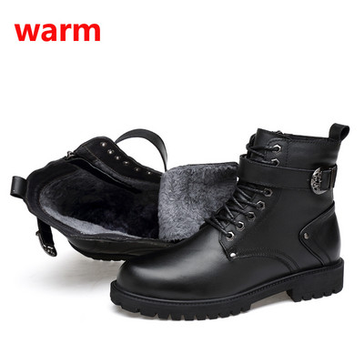 Muške Chelsea čizme, gležnjače, tople kožne cipele za lift, visoki uložak, visina 6 cm, zimske, vanjske, muške, velika veličina 35-46