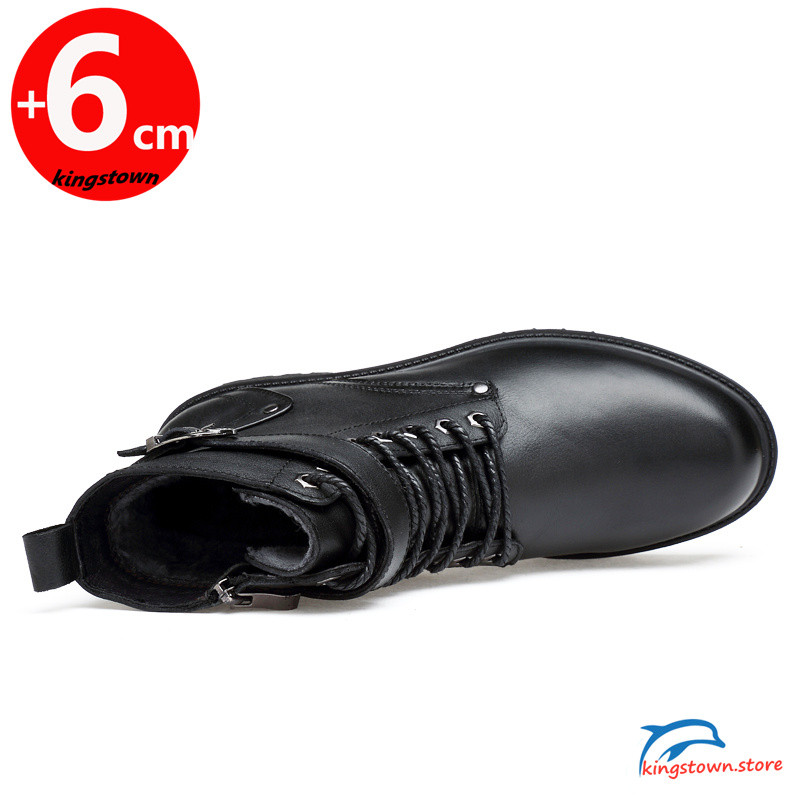 Muške Chelsea čizme, gležnjače, tople kožne cipele za lift, visoki uložak, visina 6 cm, zimske, vanjske, muške, velika veličina 35-46