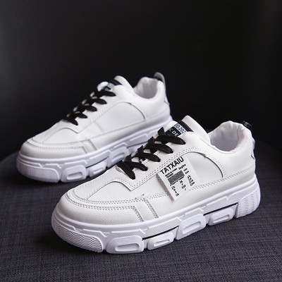 Nove univerzalne cipele s platformom, studentice, bijele cipele s okruglim prstima, cipele na vezanje, ženski trend modni/ S20