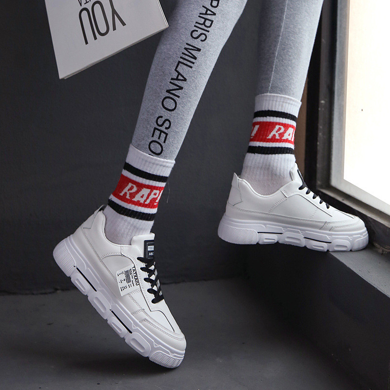 Nove univerzalne cipele s platformom, studentice, bijele cipele s okruglim prstima, cipele na vezanje, ženski trend modni/ S20