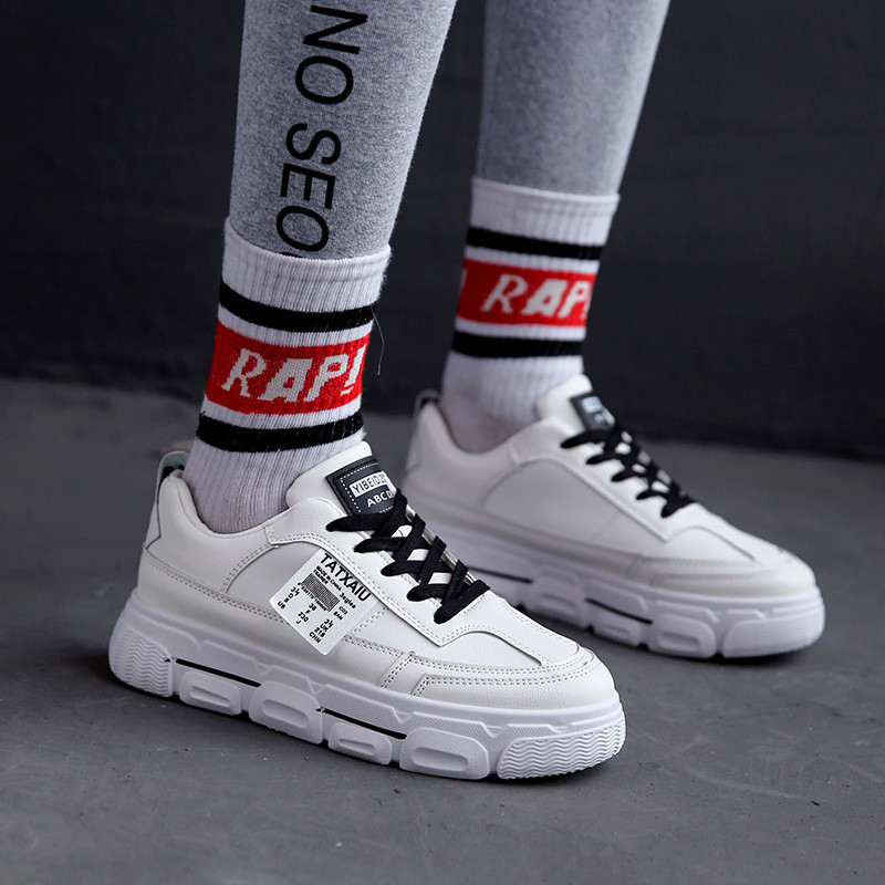 Nove univerzalne cipele s platformom, studentice, bijele cipele s okruglim prstima, cipele na vezanje, ženski trend modni/ S20